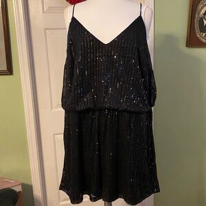 Black Sequin romper sz 4XL. Runs small, but very flattering. New.